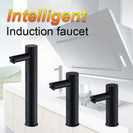 Copper Automatic Sensor Faucet Basin Single Cold Black Faucet Hot Smart Sensor Infrared Hand Washing Basin Faucet