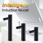 Copper Automatic Sensor Faucet Basin Single Cold Black Faucet Hot Smart Sensor Infrared Hand Washing Basin Faucet