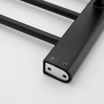 Matte Black Stainless Steel Modern Towel Bathrobe Clothes Holder Rack Double Layer Kitchen Bathroom WC Accessories