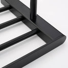 Matte Black Stainless Steel Modern Towel Bathrobe Clothes Holder Rack Double Layer Kitchen Bathroom WC Accessories