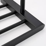 Matte Black Stainless Steel Modern Towel Bathrobe Clothes Holder Rack Double Layer Kitchen Bathroom WC Accessories