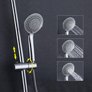Round Single Handle Mixer Tap With Top Spray Hand Shower Rain Shower Faucets Set Wall Mount Bathroom Shower Set