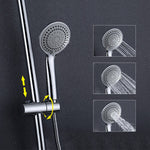 Round Single Handle Mixer Tap With Top Spray Hand Shower Rain Shower Faucets Set Wall Mount Bathroom Shower Set