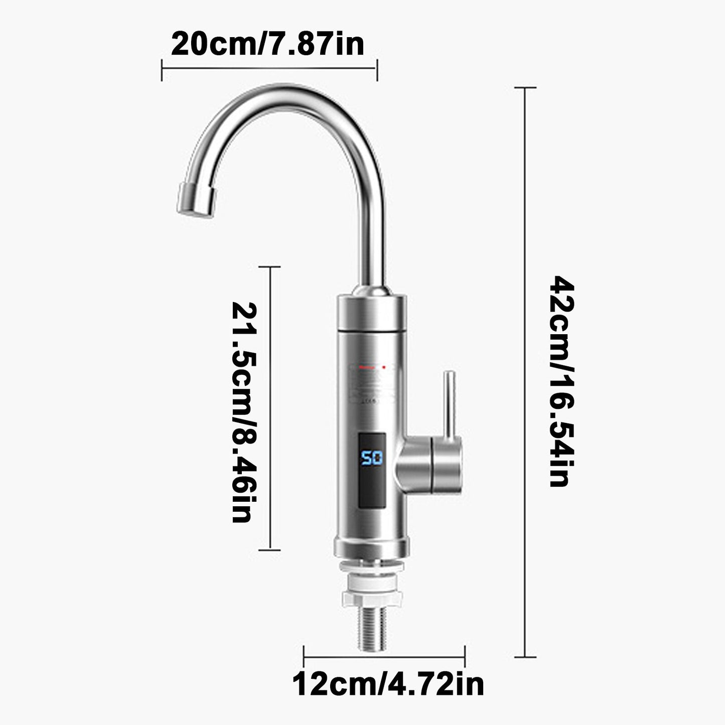 Instant Hot Water Faucet Water Faucet For Kitchen Sink Instant Hot And Cold Water Dispenser Faucet Faucet With Digital Display - WELQUEEN HOME DECOR