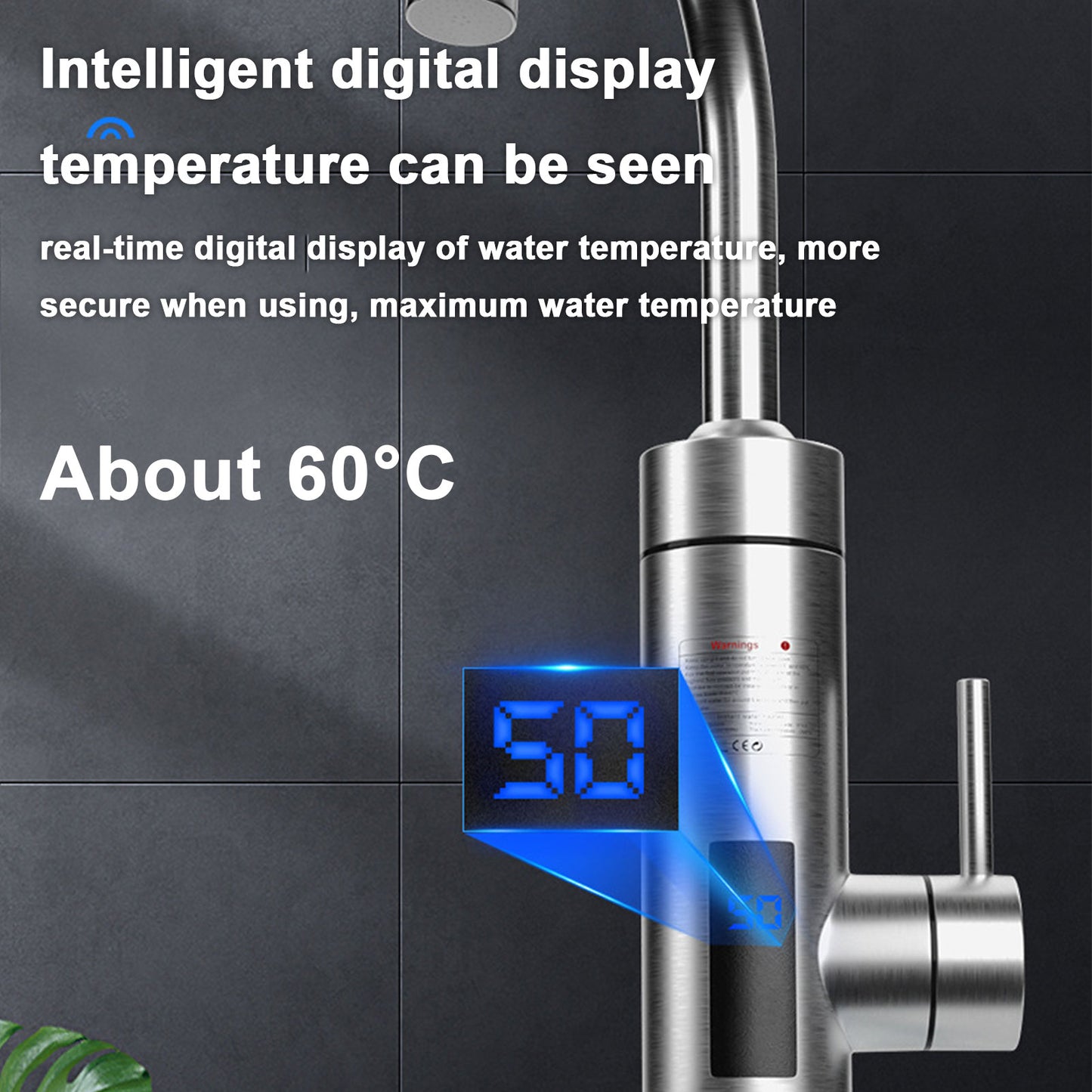 Instant Hot Water Faucet Water Faucet For Kitchen Sink Instant Hot And Cold Water Dispenser Faucet Faucet With Digital Display - WELQUEEN HOME DECOR