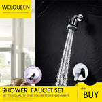 Shower Faucet Set with Shower Arm and 5 Spray Shower Head Brass Shower Trim Kit with Universal Rough-In Valve
