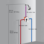Shower Faucet Set with Shower Arm and 5 Spray Shower Head Brass Shower Trim Kit with Universal Rough-In Valve