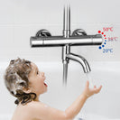 Thermostatic Shower Faucets Mixer Tap Hot And Cold Bathtub Faucet Bathroom Mixer  Wall Mounted Mixer Brass Control Rain