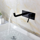 Wall Mount Bathroom Faucet Black Vessel Faucet 360 Degree Swivel Brass Basin Mixer Tap and Rough-in Valve Included