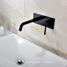 Wall Mount Bathroom Faucet Black Vessel Faucet 360 Degree Swivel Brass Basin Mixer Tap and Rough-in Valve Included