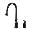 Modern Brass Single Handle Dual Hole Kitchen Faucet | Pull Down Sprayer Spring Kitchen Faucet Dual Function Kitchen Sink Faucet