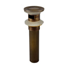 Bathroom Sink Drain Stopper Pop Up with Overflow for Bath Vanity Sink Brass Waste Pipe