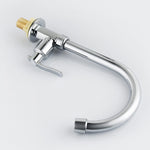 Brass Cold Water Kitchen Faucet | Commercial Tap Gooseneck Bar Faucet | Single Lever Chrome Top Rated Saving Water Taps