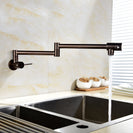 Brass Wall Mounted Kitchen Faucet | Cold Water Folding Kitchen Faucet | Single Lever Rotate Kitchen Sink Faucet 7 Colors