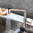 Stainless Steel Pull Out Kitchen Faucet Single Handle Sprayer Bar Kitchen Faucet Swivel Single Lever Kitchen Sink Faucet