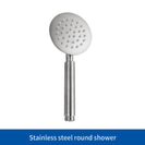 SUS304 Adjustable Shower Slide Bar Handheld Shower Rail Slide Bar Set Wall Mounted Round Style Shower Rail Set