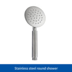 SUS304 Adjustable Shower Slide Bar Handheld Shower Rail Slide Bar Set Wall Mounted Round Style Shower Rail Set