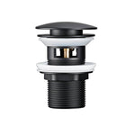 Bathroom Sink Pop-Up Alba Matte Black Waste Pipe First-Class Stopper Strainer With Hole Sewer Plug