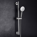 SUS304 Adjustable Shower Slide Bar Handheld Shower Rail Slide Bar Set Wall Mounted Round Style Shower Rail Set