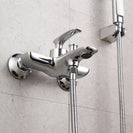 Dual Function Wall Mount Bathtub Faucet Brass Lavatory Bath Tub Mixer Taps Single Handle Bathtub Faucet
