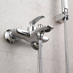 Dual Function Wall Mount Bathtub Faucet Brass Lavatory Bath Tub Mixer Taps Single Handle Bathtub Faucet