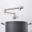 Brass Wall Mounted Kitchen Faucet | Cold Water Folding Kitchen Faucet | Single Lever Rotate Kitchen Sink Faucet 7 Colors
