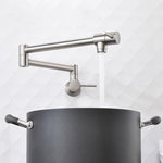 Brass Wall Mounted Kitchen Faucet | Cold Water Folding Kitchen Faucet | Single Lever Rotate Kitchen Sink Faucet 7 Colors