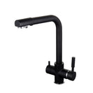 Matt Black Kitchen sink Faucet mixer | 360 Degree Rotation Water Purification tap | Deck Mounted Dual Handle Kitchen Faucet 4 Colors
