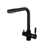 Matt Black Kitchen sink Faucet mixer | 360 Degree Rotation Water Purification tap | Deck Mounted Dual Handle Kitchen Faucet 4 Colors