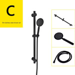 Shower Slide Bar with Handheld Shower Adjustable 304 Stainless Steel Shower Rail Set