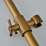 Antique Copper Shower Faucet | Luxury Bathroom Shower Faucet Set 8-inch Round Rainfall Shower Head + Hand Spray + Tub Tap