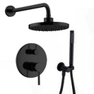 Shower System Shower Faucet Set with 8'' Rain Shower Head and Handheld Shower Head Wall Mounted Shower Combo Set