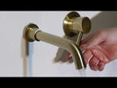 Modern Brass Wall Basin Mixer Taps |  Bathroom Sink Faucet With 5 Colors | Swivel Spout Bath With Single Lever In Matt Black