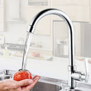 Brass Cold Water Kitchen Faucet | Commercial Tap Gooseneck Bar Faucet | Single Lever Chrome Top Rated Saving Water Taps