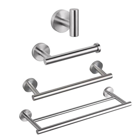 Bathroom Hardware Set 4 Pieces | SUS304 Bathroom Accessories Sets | Wall Mounted Towel Holders Sets - WELQUEEN