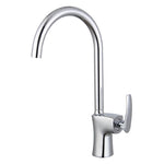 High Arc Solid Brass Kitchen Faucet | Single Hole Kitchen Faucet In Chrome Plating | 360 Degree Swivel Single Lever Kitchen Sink Faucet