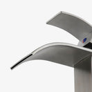 Bathroom Waterfall Basin Faucet | Single Handle Stainless Steel Lavatory Faucet | Brushed Nickel Bathroom Sink Faucets