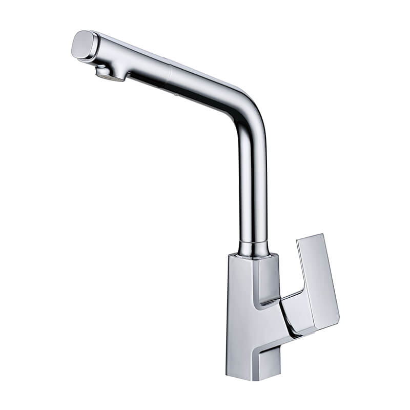 New Pull-down Kitchen Faucet | Brass Pull Out Kitchen Mixers | Chrome Kitchen Sink Faucet - WELQUEEN