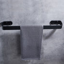 Towel Bar Black Space Aluminum Wall Mounted Single Washroom Towel Rack Hanging Holder Accessories Bathroom Towel Holder Square