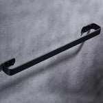Towel Bar Black Space Aluminum Wall Mounted Single Washroom Towel Rack Hanging Holder Accessories Bathroom Towel Holder Square
