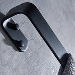 Towel Bar Black Space Aluminum Wall Mounted Single Washroom Towel Rack Hanging Holder Accessories Bathroom Towel Holder Square