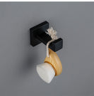 Bathroom Hardware Set Black Robe Hook Towel Rail Bar Rack Bar Shelf Tissue Paper Holder Toothbrush Holder Bathroom Accessories