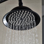 Bathroom Rainfall Shower Mixer Faucet Dual Handle Brass Black Shower Set Faucet Wall Mount Rainfall Shower Mixer Tap