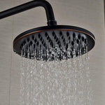 Bathroom Rainfall Shower Mixer Faucet Dual Handle Brass Black Shower Set Faucet Wall Mount Rainfall Shower Mixer Tap