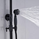 Bathroom Rainfall Shower Mixer Faucet Dual Handle Brass Black Shower Set Faucet Wall Mount Rainfall Shower Mixer Tap