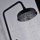 Bathroom Rainfall Shower Mixer Faucet Dual Handle Brass Black Shower Set Faucet Wall Mount Rainfall Shower Mixer Tap