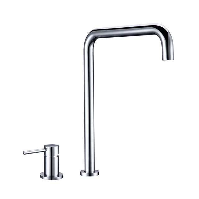 Modern Style Kitchen Sink Faucet Tap Dual Holder Single Handle Fixed Basin Faucet Hot And Cold 2 Hole Kitchen Sink Mixer - WELQUEEN