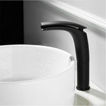 Bathroom Basin Faucet White and Black Baking Solid Brass Special Sink Mixer Tap Hot & Cold Waterfall Basin Faucet