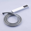 Wall Mount Rainfall Shower Faucet Set Chrome Bathroom Concealed Waterfall Shower System with Swivel tub Spout Mixer Tap