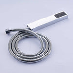 Wall Mount Rainfall Shower Faucet Set Chrome Bathroom Concealed Waterfall Shower System with Swivel tub Spout Mixer Tap